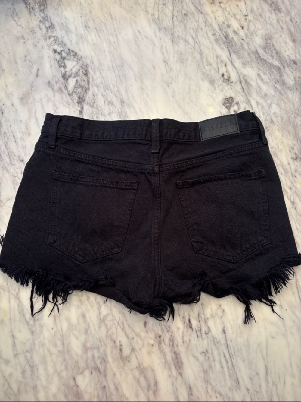 Pistola black denim cutoff shorts 27 - Picture 3 of 4